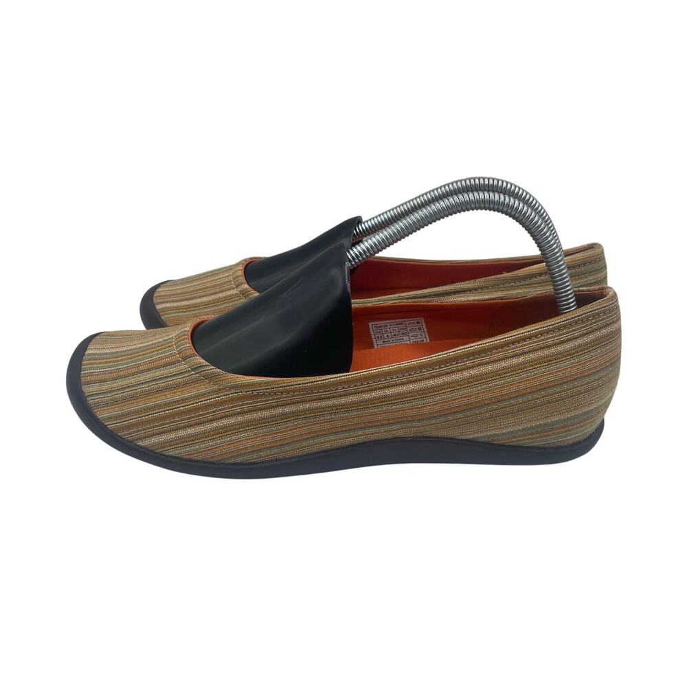 Tsubo Elath Flats Brown Stripe Shoes Slip On Comfort Womens 9.5